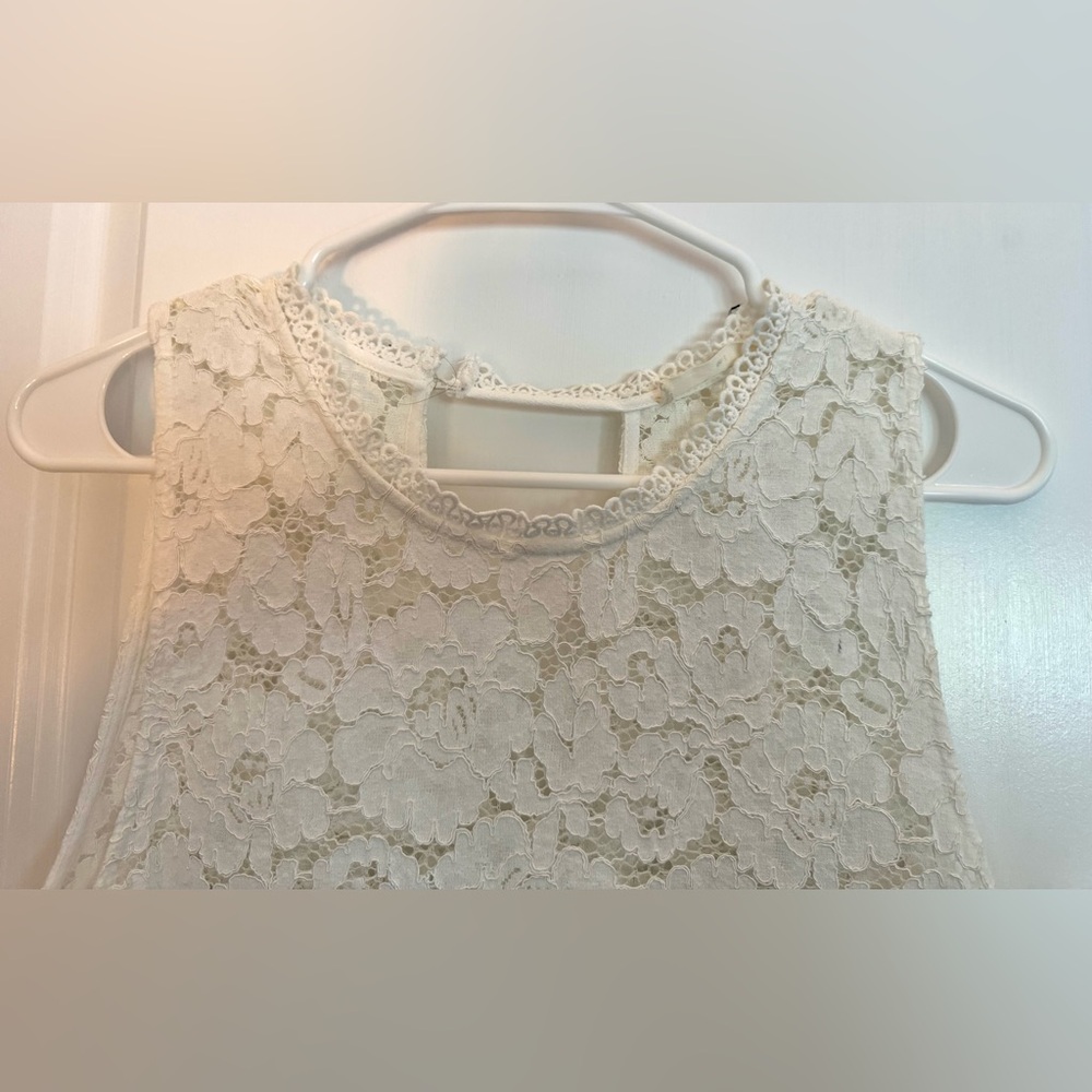 Elodie Lace Tank Top - White - Picture 2 of 9